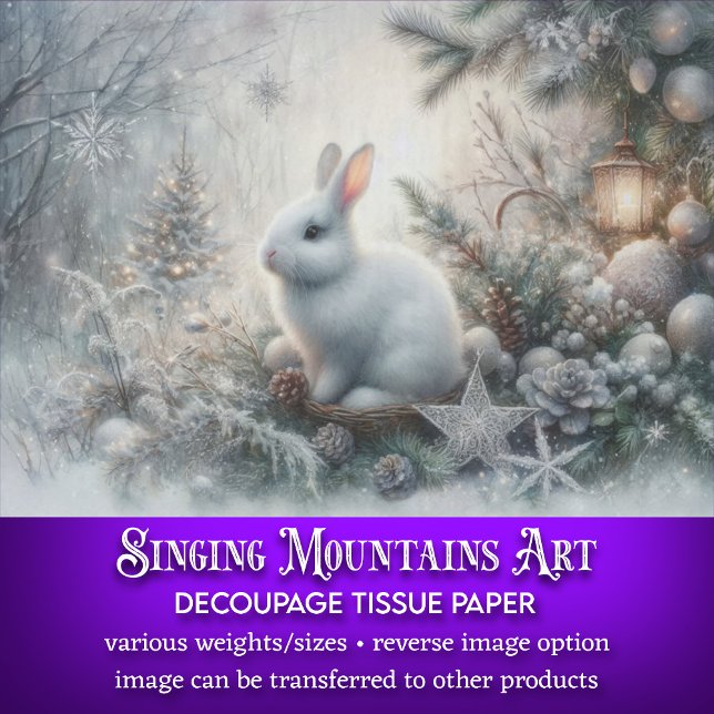 Papel De Seda Desenlace de Conejo Blanco de Woodland de Invierno (Subido por el creador)