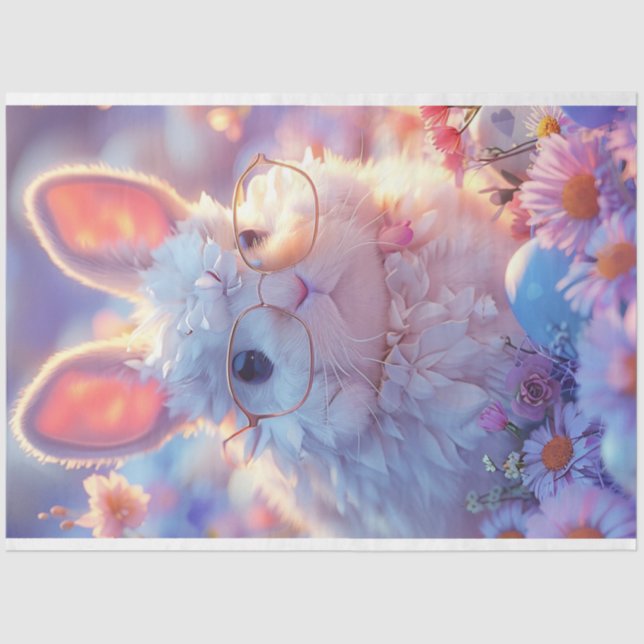 Papel De Seda Desenlace de conejo de huevo de Pascua (Anverso)