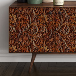 Papel De Seda Desenlace de desplazamiento de flores de madera ta