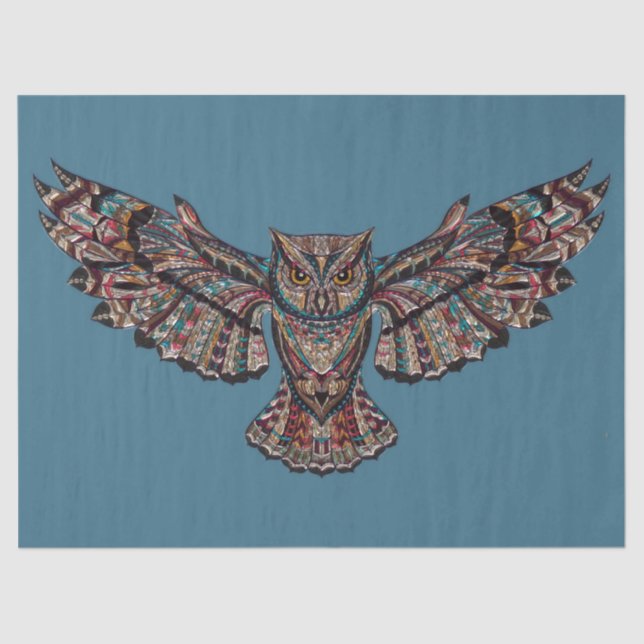 Papel De Seda Desenlace de diseño de búho (Anverso)