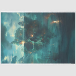 Papel De Seda Desenlace de envío pirata de cráneo