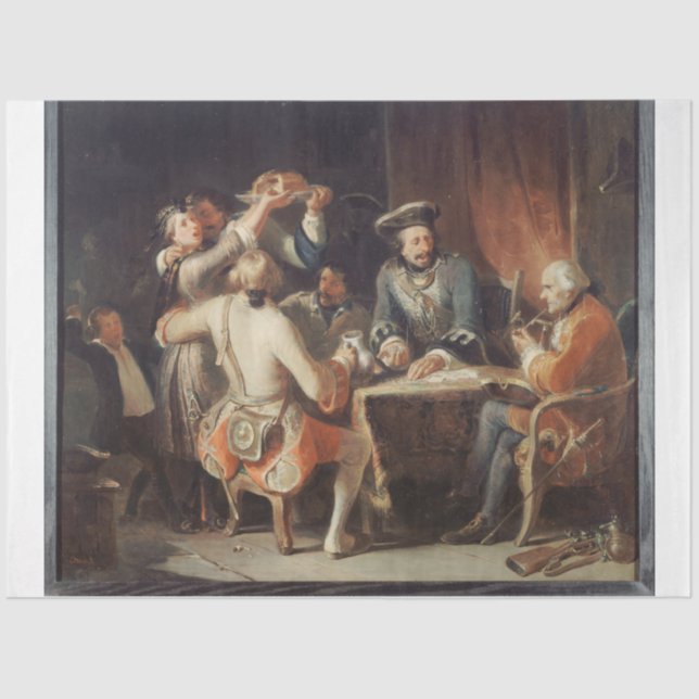 Papel De Seda Desenlace de Ephemera de pintura de juegos de cart (Anverso)