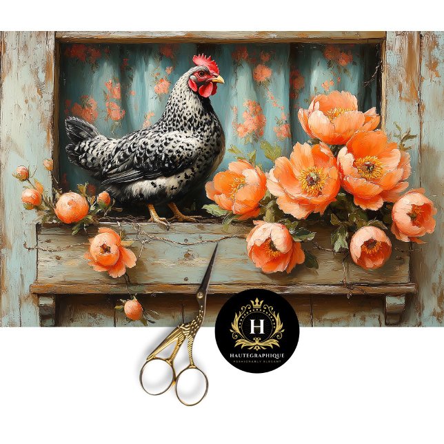 Papel De Seda Desenlace de espinillas de Naranja vibrante Hen (Subido por el creador)