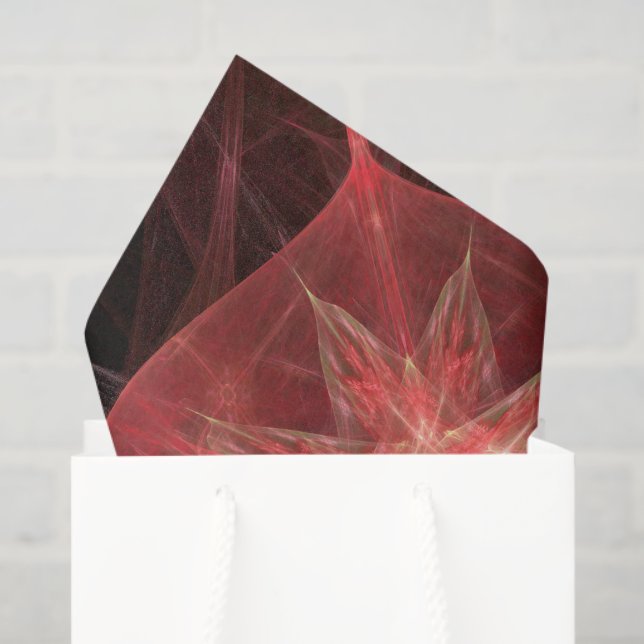 Papel De Seda Desenlace de estrella geométrica rojo dorada amari (Bolsa de regalo)