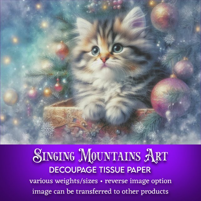 Papel De Seda Desenlace de gatos del árbol de Navidad festivo (Subido por el creador)