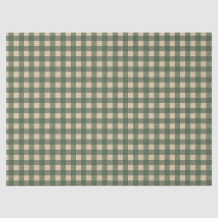Papel De Seda Desenlace de Gingham verde claro
