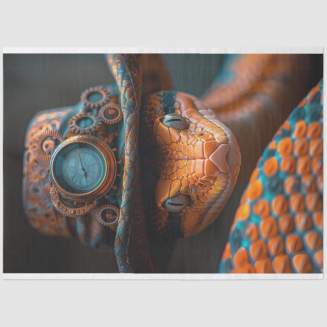 Papel De Seda Desenlace de Gorra de Serpiente Steampunk (Anverso)