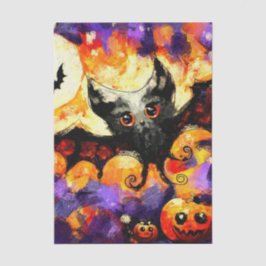 Papel De Seda Desenlace de Halloween Big Eye Bat Jack-o-Lantern