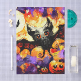 Papel De Seda Desenlace de Halloween Big Eye Bat Jack-o-Lantern