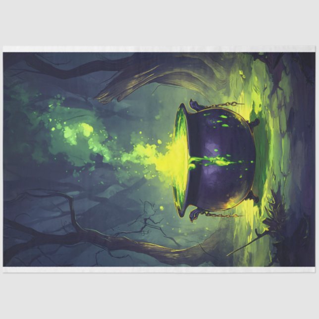 Papel De Seda Desenlace de Halloween en Cauldron (Anverso)