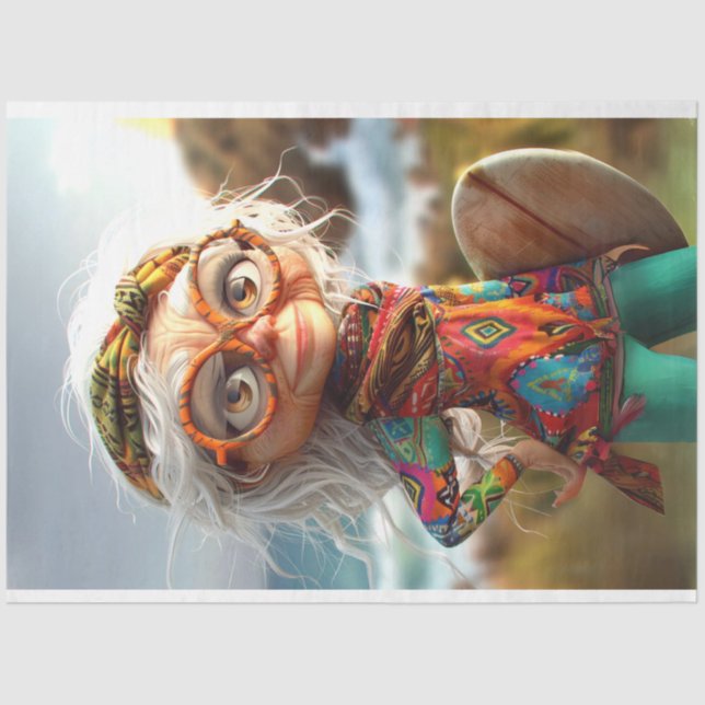 Papel De Seda Desenlace de Hippie Surfin Grama (Anverso)