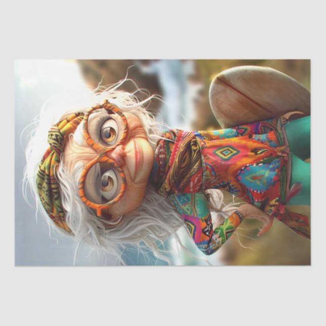 Papel De Seda Desenlace de Hippie Surfin Grama (Anverso)