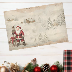 Papel De Seda Desenlace de invierno de los Navidades de Santa Vi