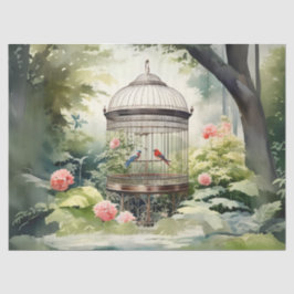 Papel De Seda Desenlace de jaulas de pájaro victoriano