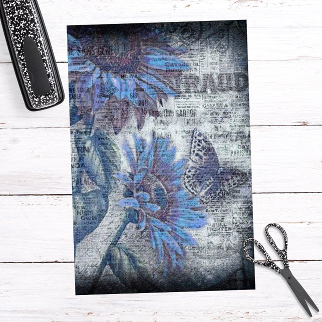 Papel De Seda Desenlace de la éfera azul de mariposa de girasol  (Subido por el creador)