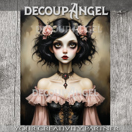 Papel De Seda Desenlace de la elegancia gótica de la mujer del b