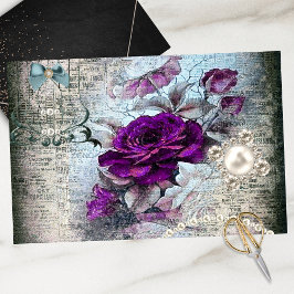 Papel De Seda Desenlace de la época de la rosa púrpura victorian