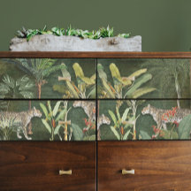 Desenlace de la jungla de leopardo floral tropical