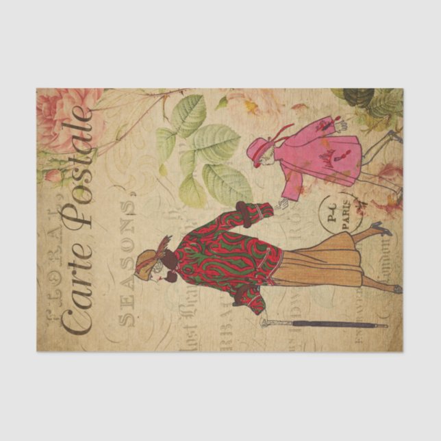 Papel De Seda Desenlace De La Madre Y La Hija De Ephemera (Anverso)