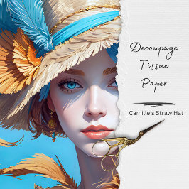 Papel De Seda Desenlace De La Mujer Floral Vintage