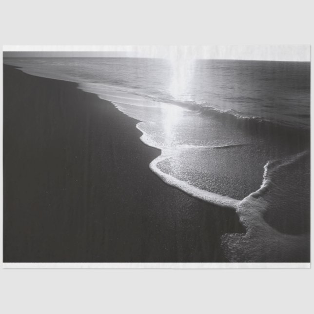 Papel De Seda Desenlace de la playa de arena negra (Anverso)