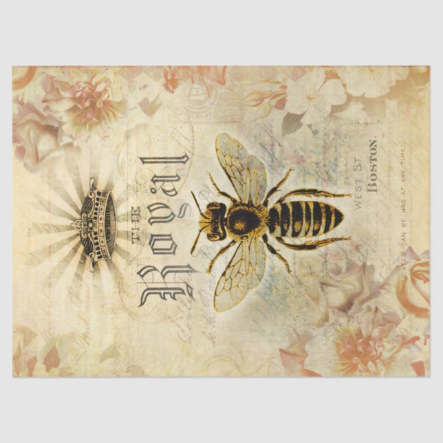 Papel De Seda Desenlace de la Reina Real Bee Ephemera (Anverso)