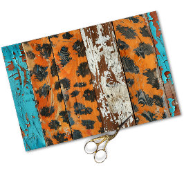 Papel De Seda Desenlace de madera rústico rústico-occidental de 