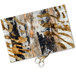 Papel De Seda Desenlace de madera rústico rústico-occidental de 