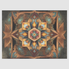 Papel De Seda Desenlace de Mandala de color silenciado