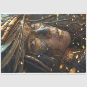 Papel De Seda Desenlace de mujer india pintada de guerra