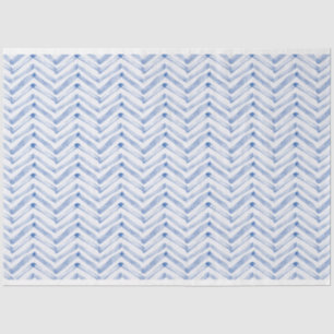 Papel De Seda desenlace de patrón de chevron azul