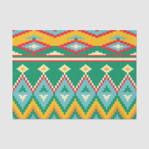 Papel De Seda Desenlace de patrones tribales de 8 bits