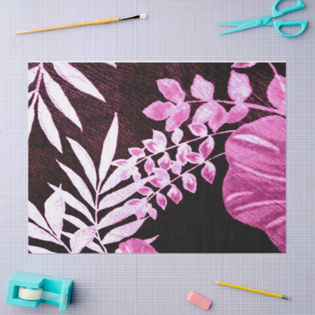 Papel De Seda Desenlace de patrones tropicales de los frentes de (Artesanía)