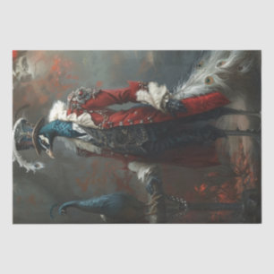 Papel De Seda Desenlace de pavo real con vestimenta francesa vin