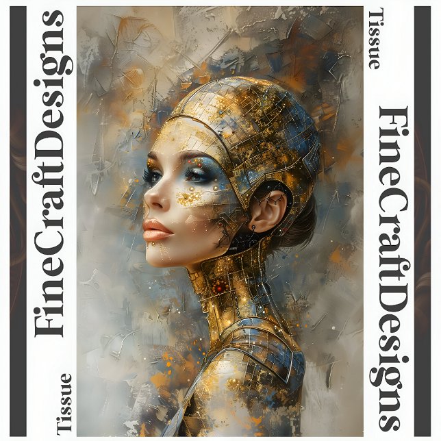 Papel De Seda Desenlace de pintura de aceite de mujer futurista  (Subido por el creador)