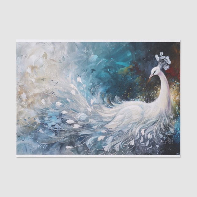 Papel De Seda Desenlace de pintura de aceite de resumen de pavo  (Anverso)