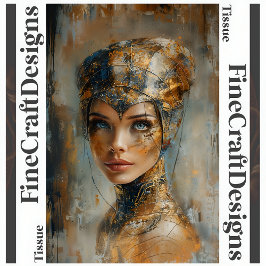 Papel De Seda Desenlace de pintura de aceite para mujer metálica