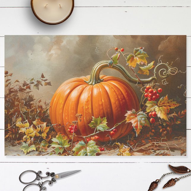 Papel De Seda Desenlace de pintura de calabaza Naranja de época (Subido por el creador)