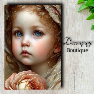 Papel De Seda Desenlace de retrato de ángel vintage