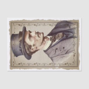 Papel De Seda Desenlace de retrato de caballeros victorianos