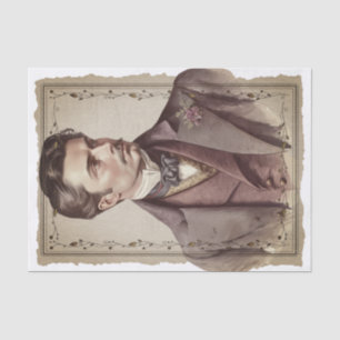 Papel De Seda Desenlace de retrato de caballeros victorianos