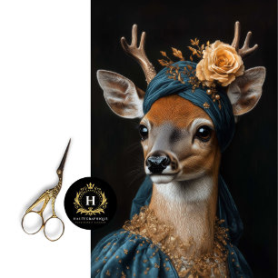 Papel De Seda Desenlace de retrato de ciervos victorianos