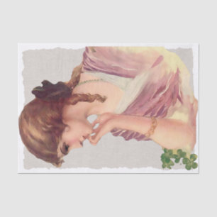 Papel De Seda Desenlace de retrato de dama de época