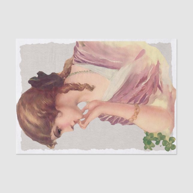 Papel De Seda Desenlace de retrato de dama de época (Anverso)