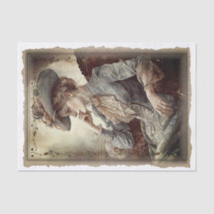 Papel De Seda Desenlace de retrato de dama de época victoriana