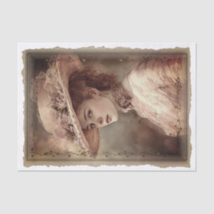 Papel De Seda Desenlace de retrato de dama de época victoriana