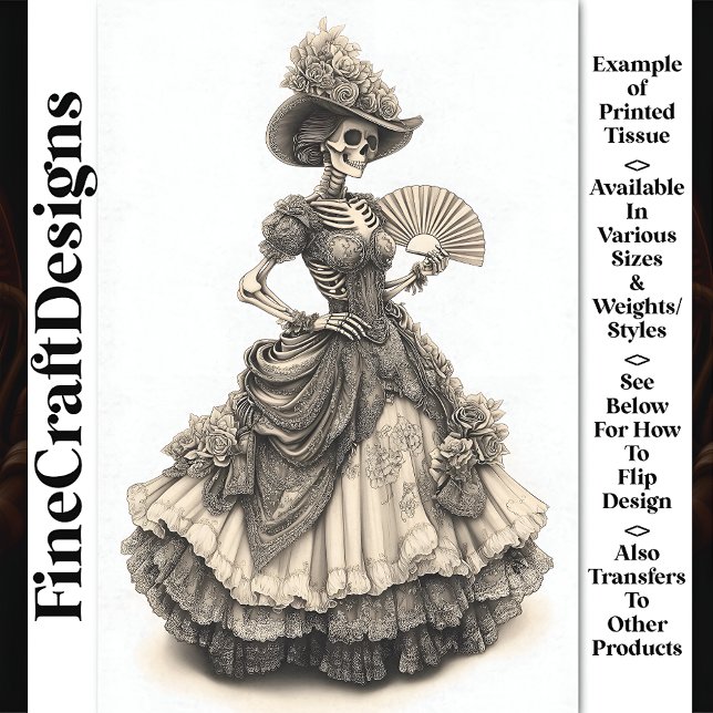 Papel De Seda Desenlace de Skeleton AH9 Vestido Gótico Victorian (Subido por el creador)