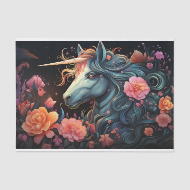 Papel De Seda Desenlace de Unicornio oscuro (Anverso)