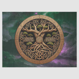 Papel De Seda Desenlace de Yggdrasil en el árbol de la vida