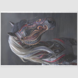 Papel De Seda Desenlace del caballo indio púrpura del Tribunal